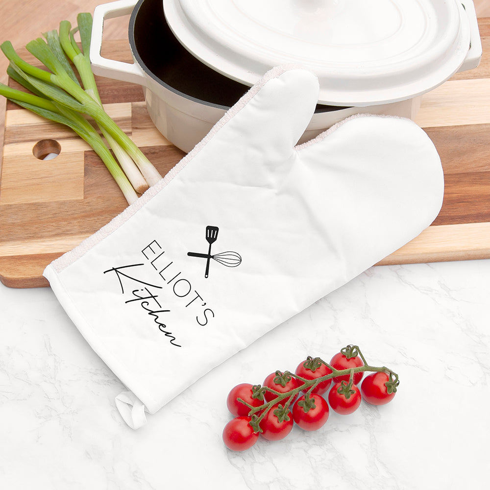 Personalised Kitchen Oven Mitt - Buy Textile Accessories at GiftMasters.co.uk