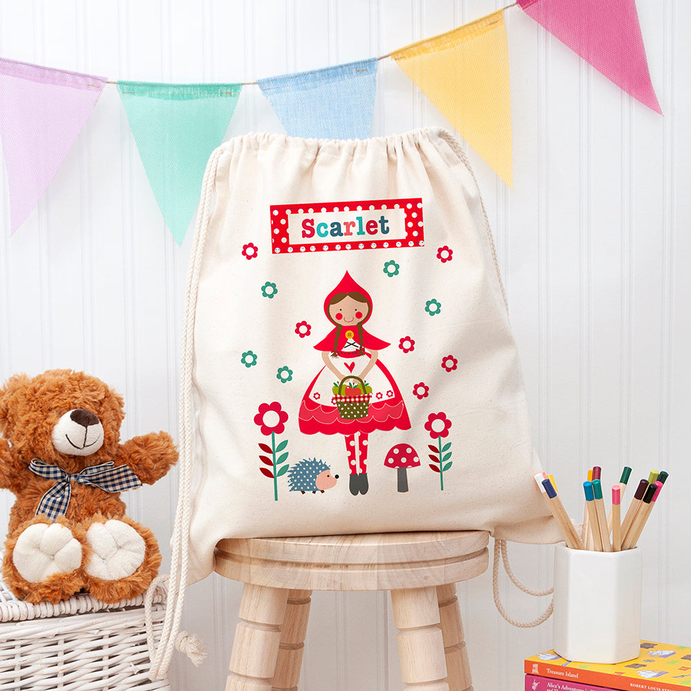 Personalised Little Red Riding Hood Cotton Nursery Bag - Buy Textile Bags at GiftMasters.co.uk