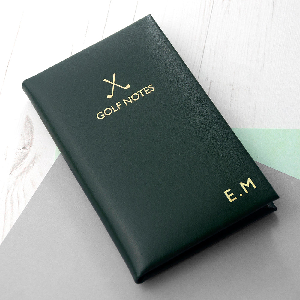 Personalised Luxury Leather Golf Notes - Buy Leather Books at GiftMasters.co.uk
