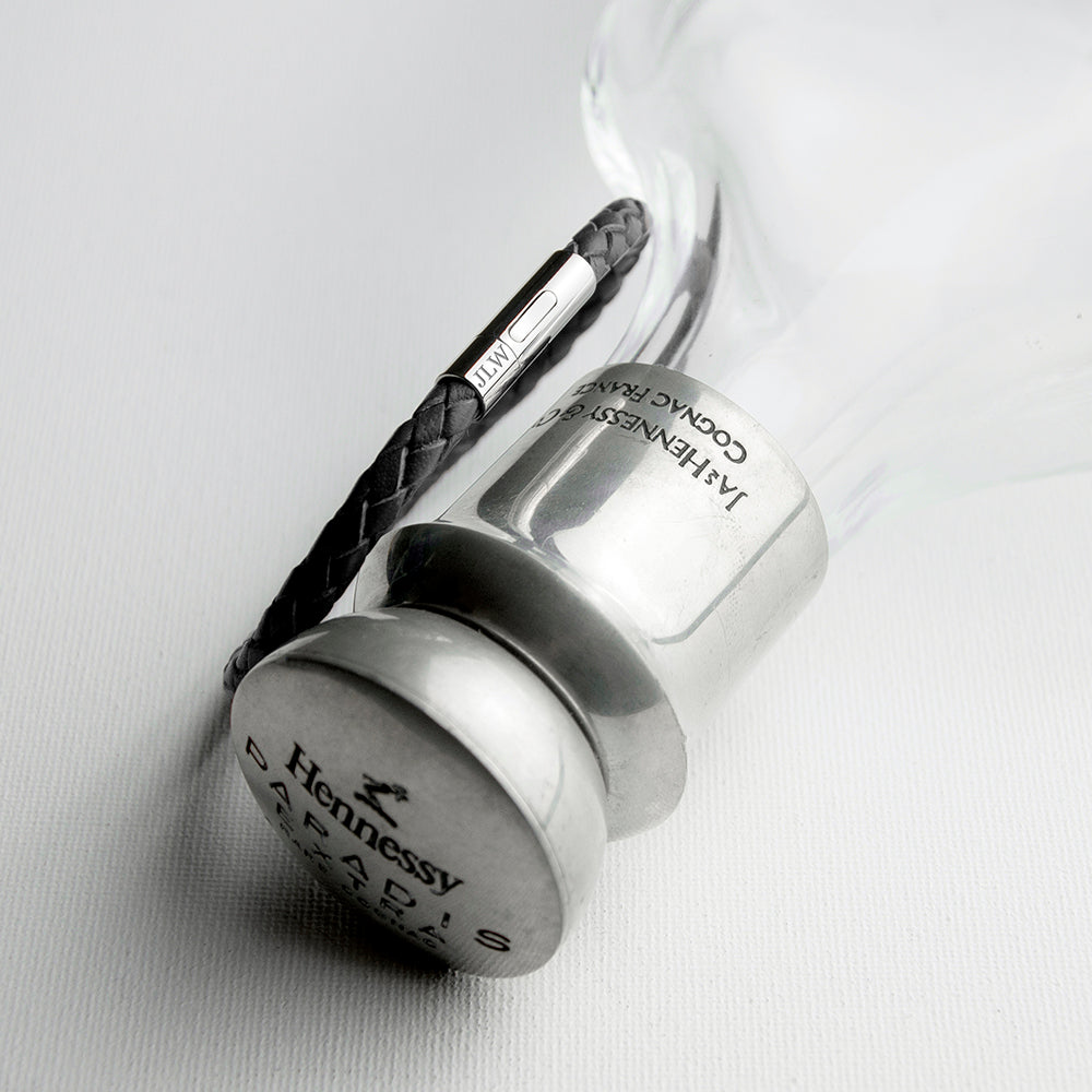 Personalised Men's Capsule Tube Woven Bracelet In Black - Buy Metal Jewellery at GiftMasters.co.uk