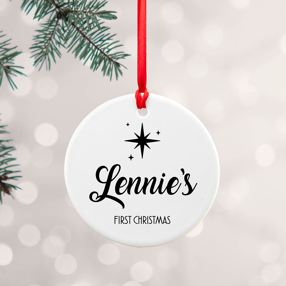 Personalised Minimalist Christmas Icon Ornament - Buy Ceramic Decorations at GiftMasters.co.uk