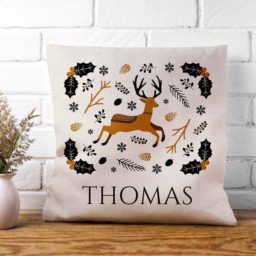 Personalised Nordic Woodland Cushion Cover - Buy Textile Cushion Covers at GiftMasters.co.uk
