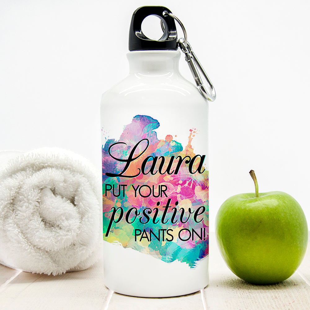 Personalised Positive Pants Water Bottle - Buy Metal Water Bottles at GiftMasters.co.uk