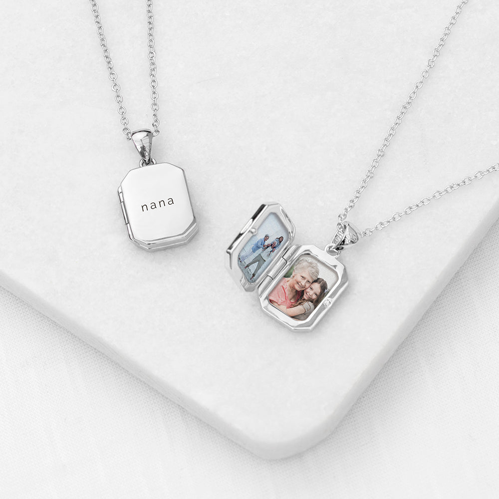 Personalised Rectangular Photo Locket - Buy Metal Jewellery at GiftMasters.co.uk