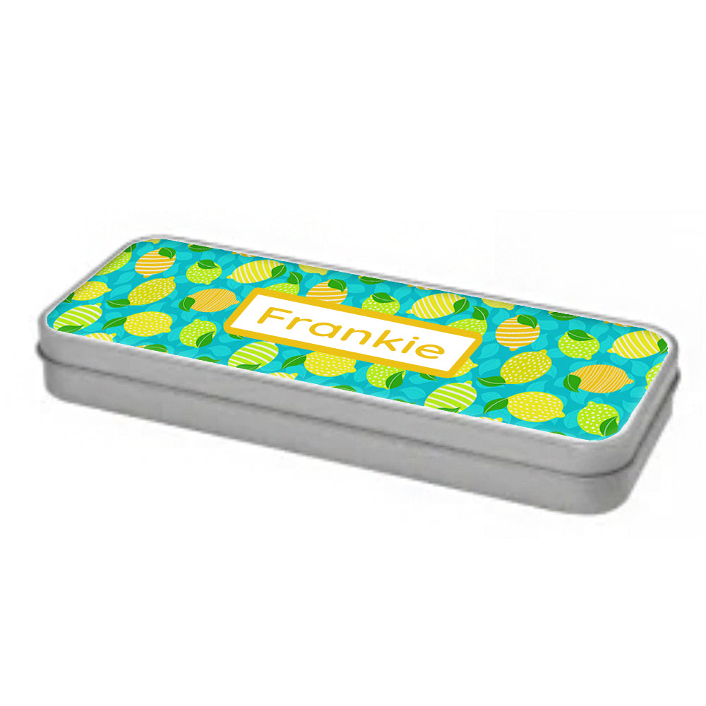 Personalised Silver Tin Pencil Case - Buy Metal Stationary Tins at GiftMasters.co.uk