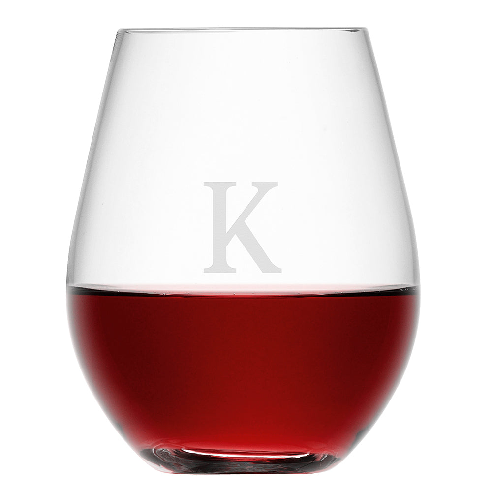 Personalised Stemless Red Wine Glass - Buy Glass Wine at GiftMasters.co.uk