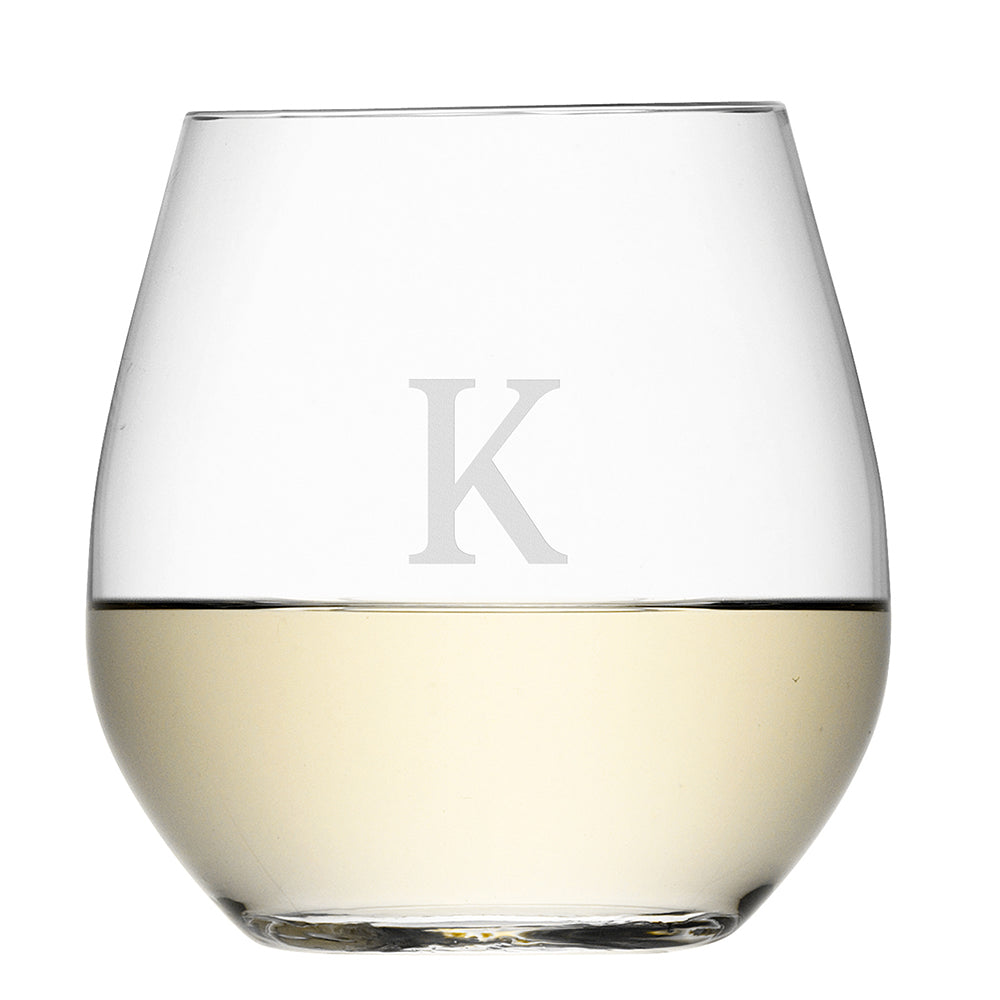 Personalised Stemless White Wine Glass - Buy Glass Wine at GiftMasters.co.uk