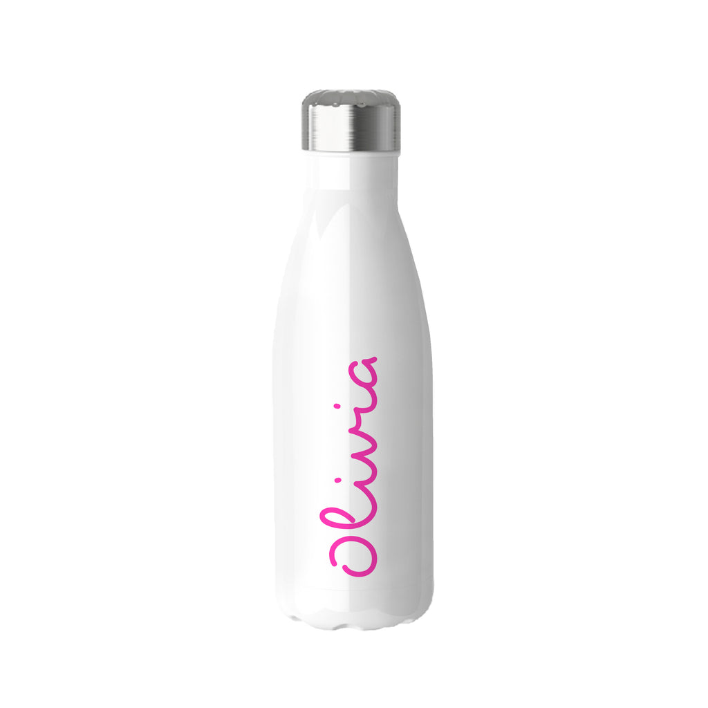Personalised Summer Island Insulated Water Bottle - Pink - Buy Metal Water Bottles at GiftMasters.co.uk