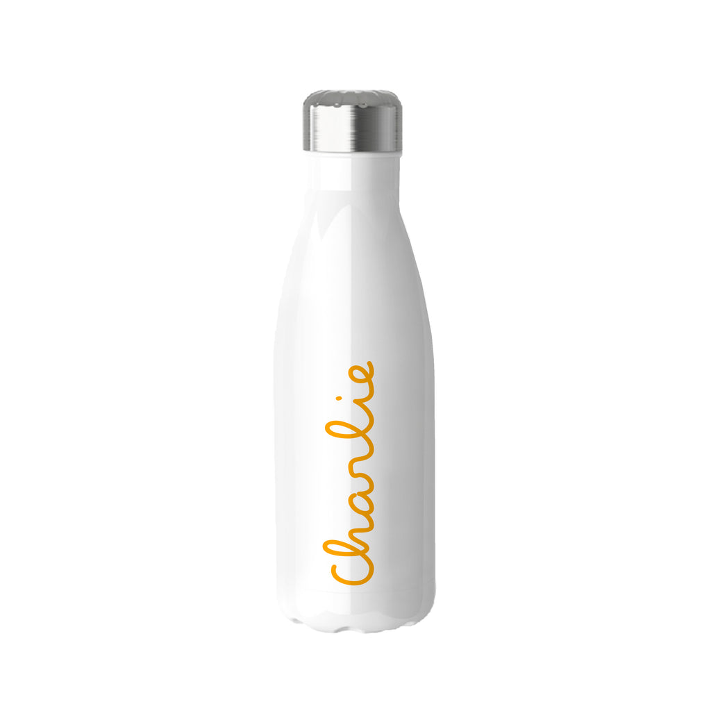 Personalised Summer Island Insulated Water Bottle - Yellow - Buy Metal Water Bottles at GiftMasters.co.uk