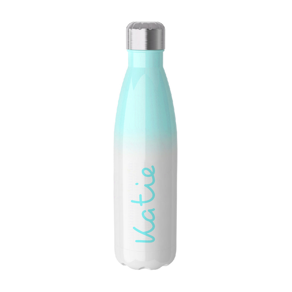 Personalised Summer Sea Blue Insulated Water Bottle - Buy Metal Water Bottles at GiftMasters.co.uk