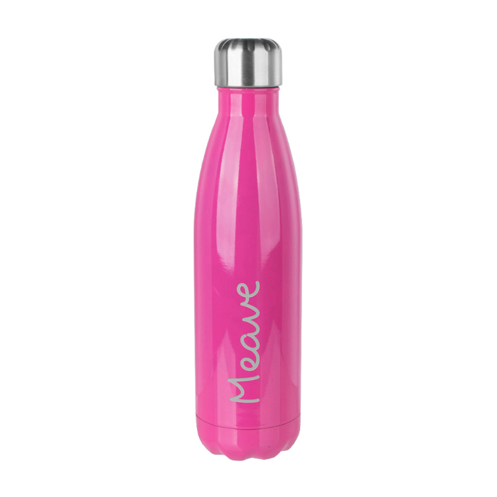 Personalised Summer Style Gloss Water Bottle - Rose Red - Buy Metal Water Bottles at GiftMasters.co.uk