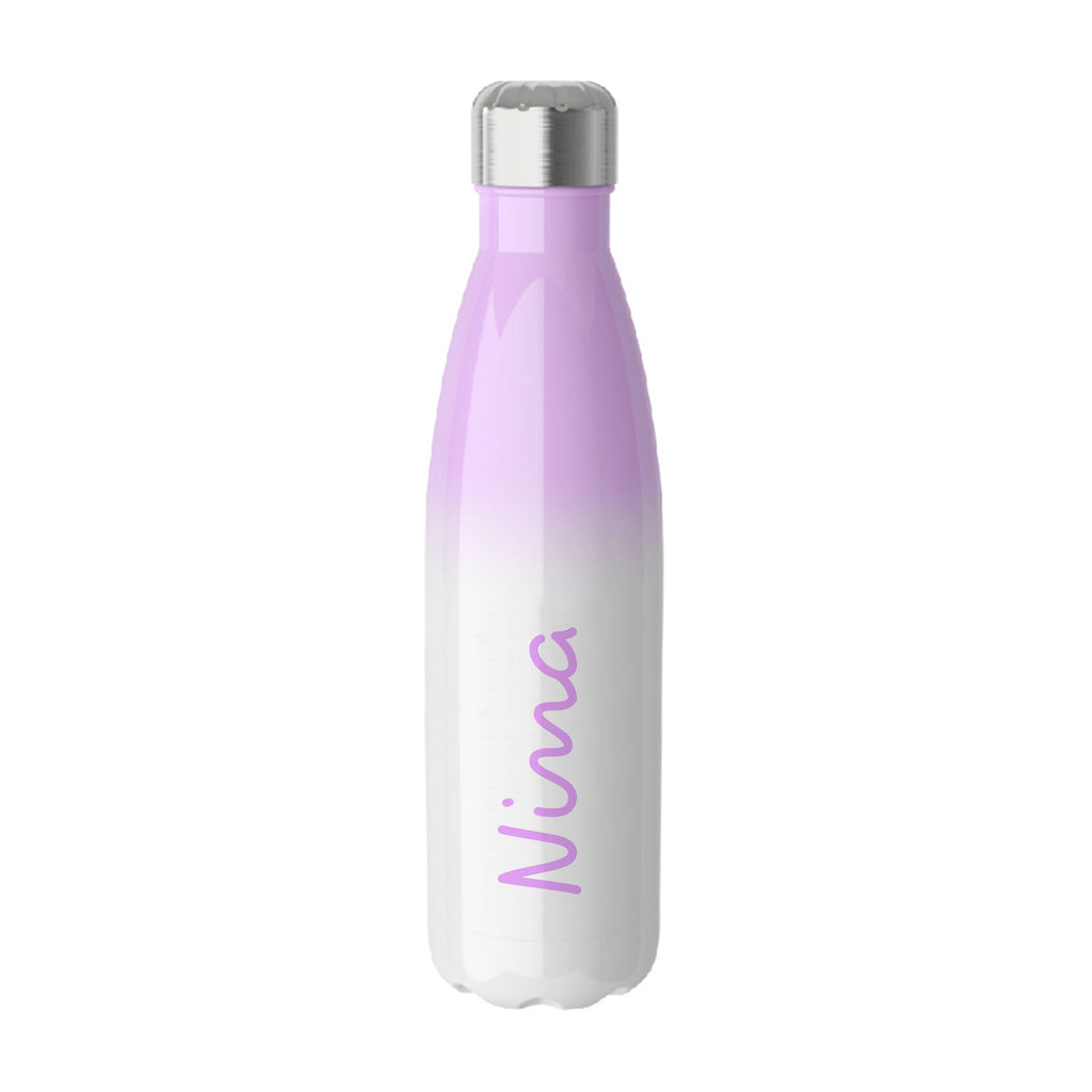 Personalised Summer Sunrise Insulated Purple Water Bottle - Buy Metal Water Bottles at GiftMasters.co.uk