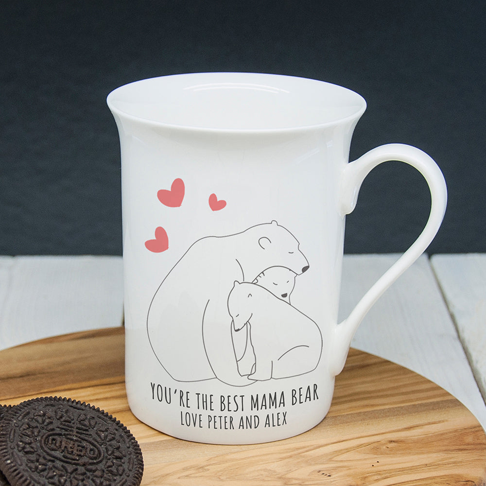 Personalised The Best Mama Bear Bone China Mug - Buy Ceramic Mugs at GiftMasters.co.uk