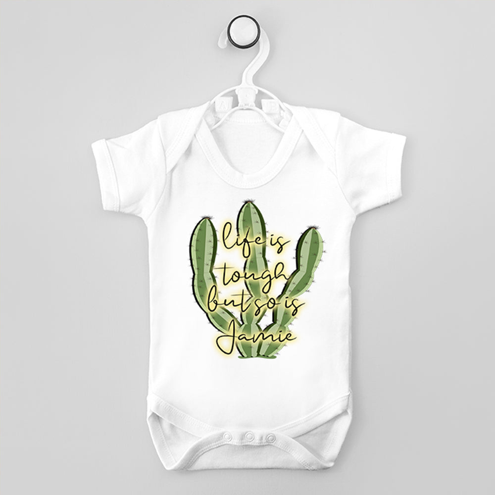 Personalised Tough as Cactus Baby Grow - Buy Textile Baby Grows at GiftMasters.co.uk