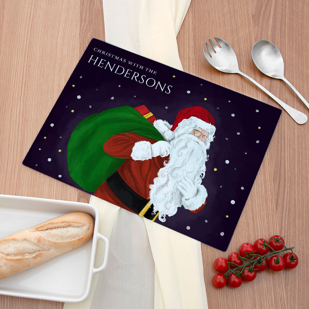 Personalised Traditional Santa Chopping Board - Buy Glass Chopping Boards at GiftMasters.co.uk