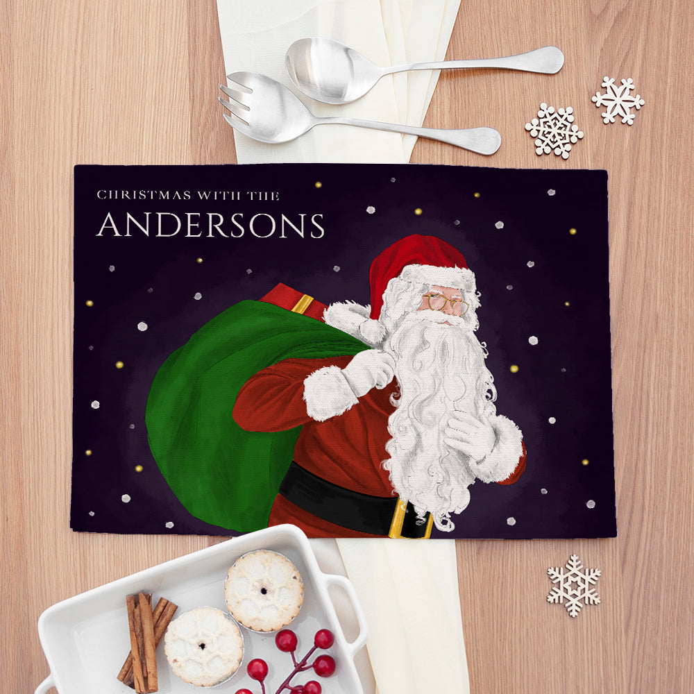 Personalised Traditional Santa Placemat - Buy Textile Accessories at GiftMasters.co.uk