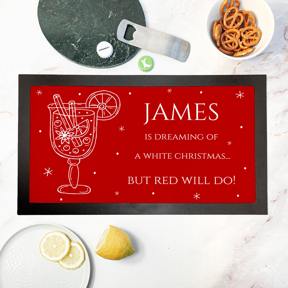 Personalised Wine Pun Bar Mat - Buy Rubber Accessories at GiftMasters.co.uk