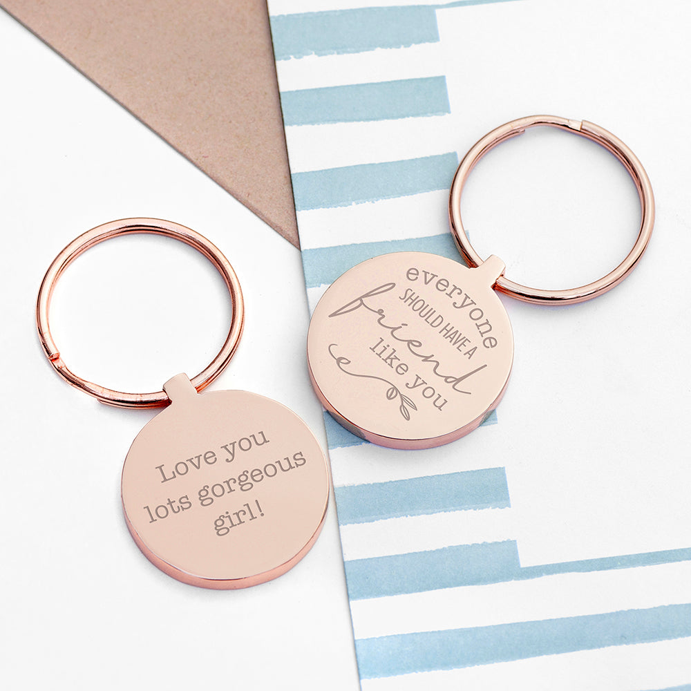 Personalised Wonderful Friend Keyring - Buy Metal Keyrings at GiftMasters.co.uk