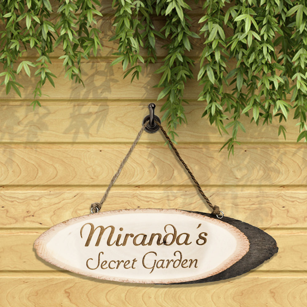 Secret Garden Personalised Wooden Sign - Buy Wooden Signs at GiftMasters.co.uk