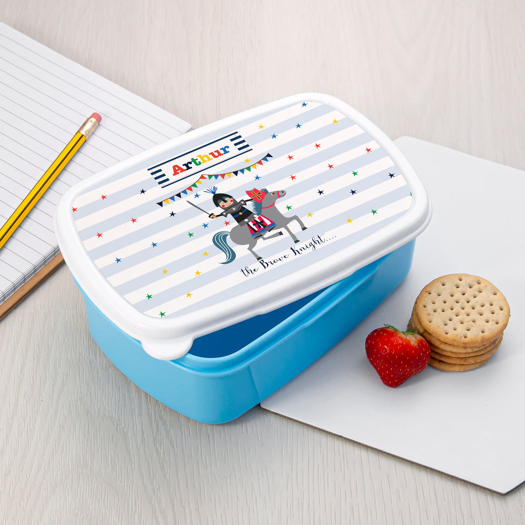 Personalised Brave Knight Lunch Box - Buy Plastic Lunch Boxes at GiftMasters.co.uk