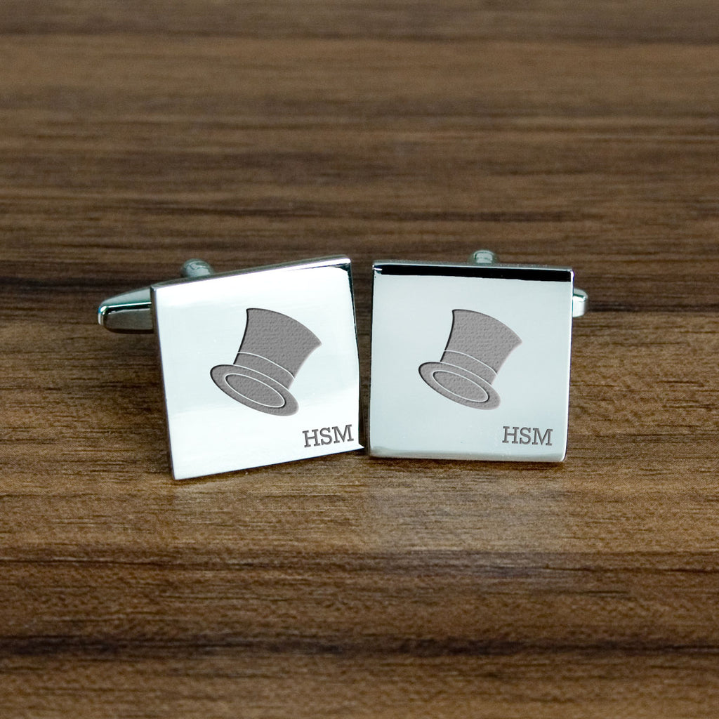 Top Hat Cufflinks - Buy Metal Cufflinks at GiftMasters.co.uk