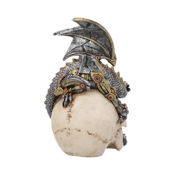 Steel Wing Skull 21cm Ornament - GiftMasters.co.uk