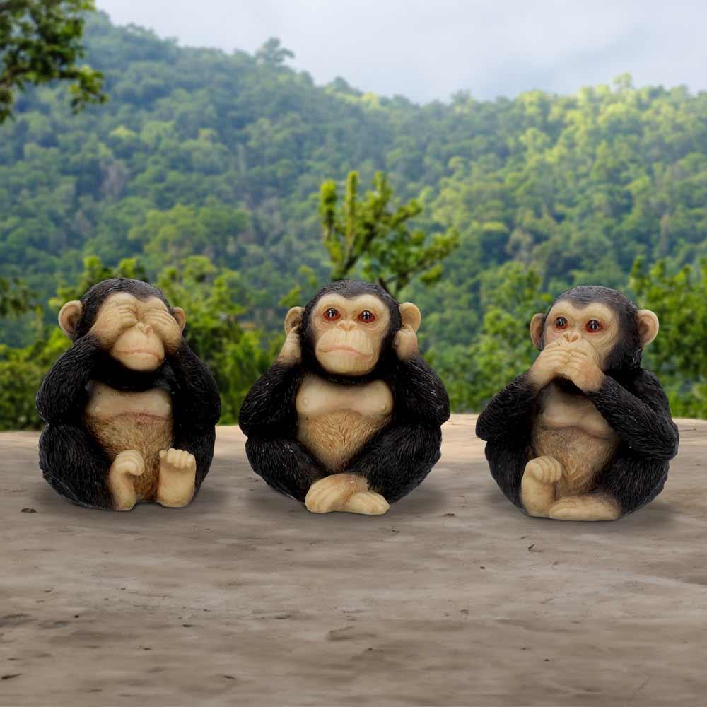 Three Wise Chimps 8cm Ornament