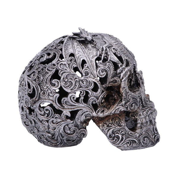 Cranial Drakos (Silver) 19.5cm Ornament - GiftMasters.co.uk