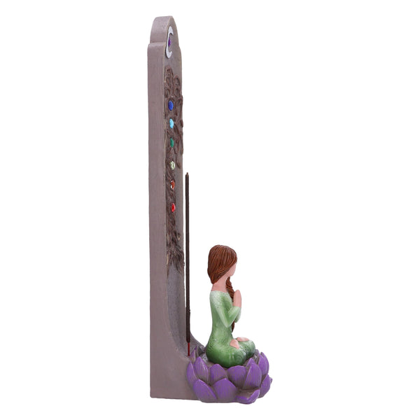 Lotus Meditation Incense Burner 28.5cm - GiftMasters.co.uk