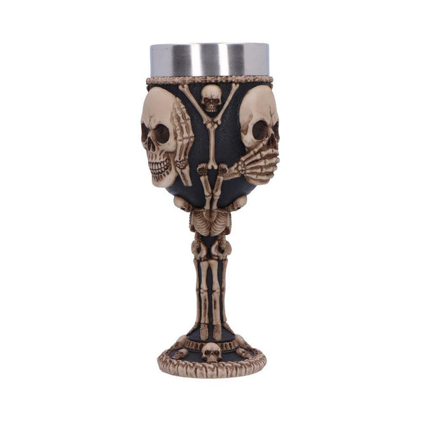 Three Wise Skeleton Goblet 20cm - GiftMasters.co.uk
