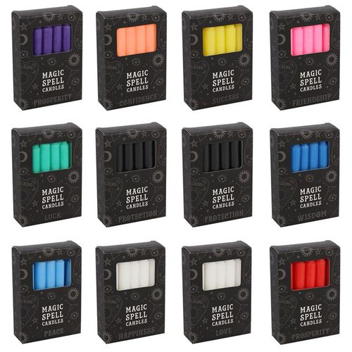 Set of 72 Mixed Black Magic Spell Candles - Buy  at GiftMasters.co.uk