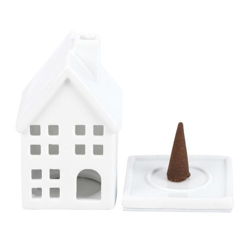 White House Incense Cone Holder - GiftMasters.co.uk