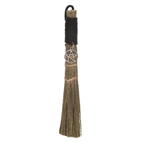 20cm Broom with Pentagram Charm - Buy  at GiftMasters.co.uk