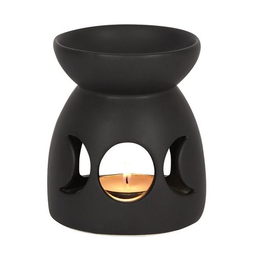 Black Triple Moon Cut Out Oil Burner - Buy  at GiftMasters.co.uk