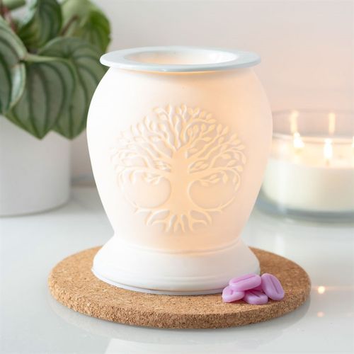 Tree of Life White Ceramic Electric Oil Burner and Wax Warmer - Buy  at GiftMasters.co.uk
