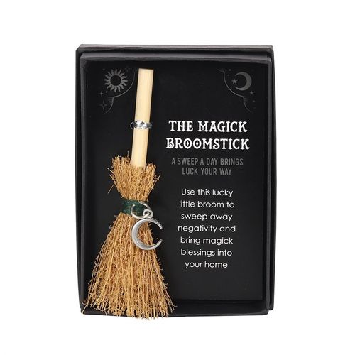 Crescent Moon Mini Magick Broomstick - Buy  at GiftMasters.co.uk