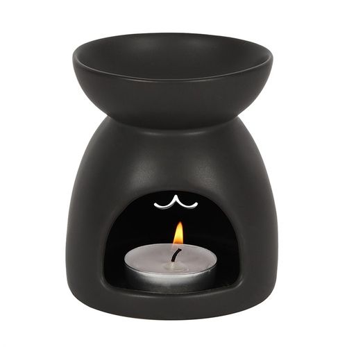 Black Cat Cut Out Oil Burner and Wax Warmer - GiftMasters.co.uk