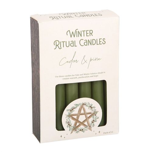 Cedar & Pine Winter Ritual Spell Candles - GiftMasters.co.uk