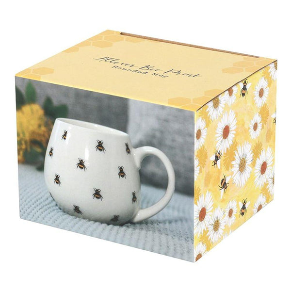Bee Print Rounded Mug - GiftMasters.co.uk
