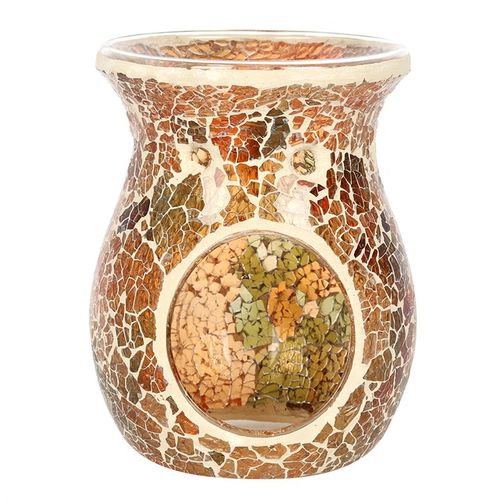 Large Brown Crackle Oil Burner and Wax Warmer - Buy  at GiftMasters.co.uk