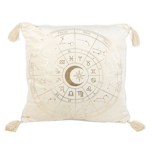 35cm Square Off White Astrology Wheel Cushion - Buy  at GiftMasters.co.uk