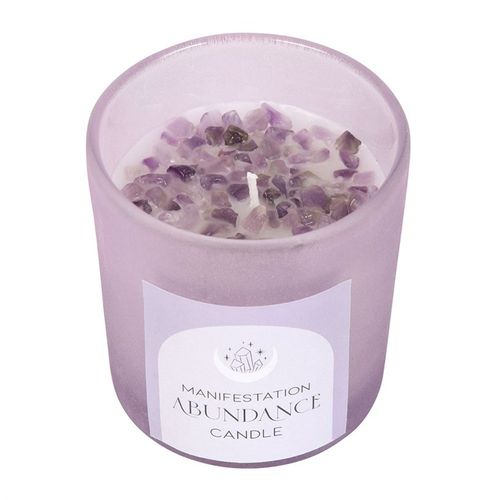 Abundance French Lavender Crystal Chip Candle - Buy  at GiftMasters.co.uk