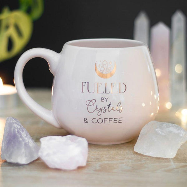 Crystals and Coffee Rounded Mug - GiftMasters.co.uk