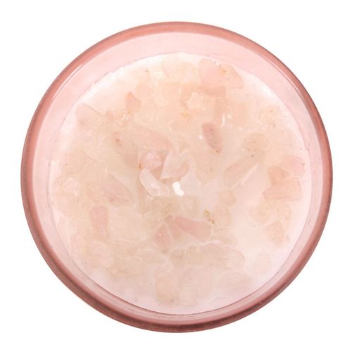 Gratitude Wild Rose Crystal Chip Candle - GiftMasters.co.uk