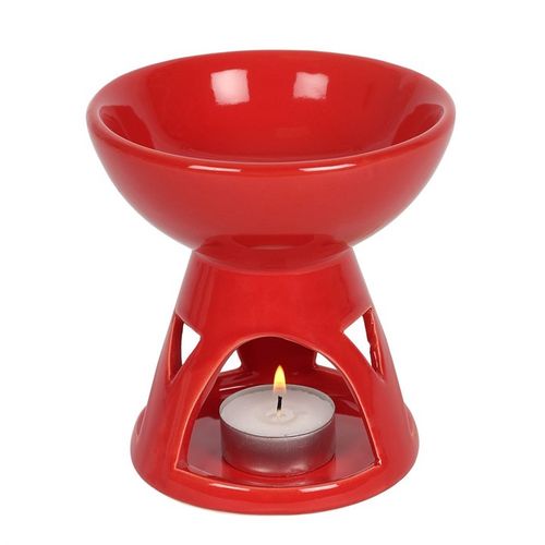 Red Deep Bowl Oil Burner and Wax Warmer - Buy  at GiftMasters.co.uk