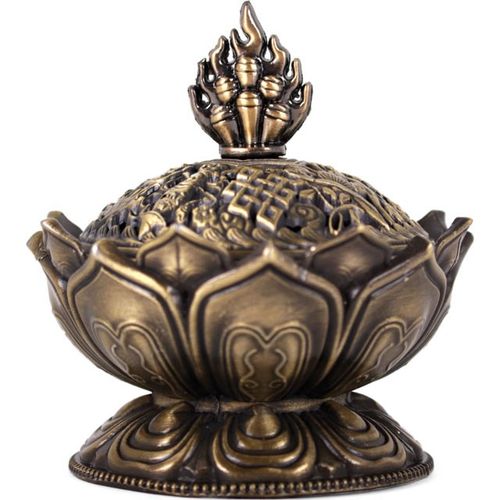 Metal Lotus Incense Cone Holder - Buy  at GiftMasters.co.uk