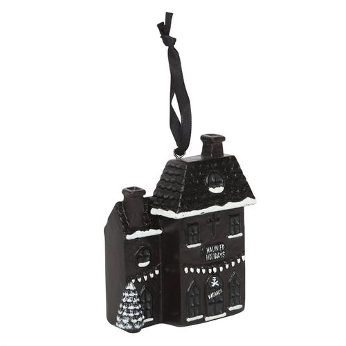 Haunted Holiday House Resin Christmas Decoration - GiftMasters.co.uk