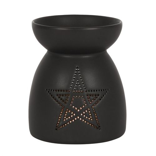 Black Pentagram Cut Out Oil Burner - Buy  at GiftMasters.co.uk