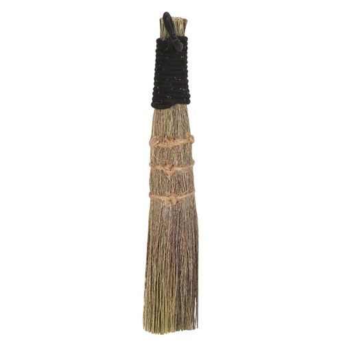 20cm Broom with Hamsa Hand Charm - GiftMasters.co.uk