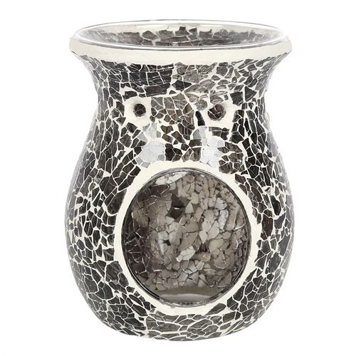 Large Gunmetal Grey Crackle Oil Burner and Wax Warmer - Buy  at GiftMasters.co.uk